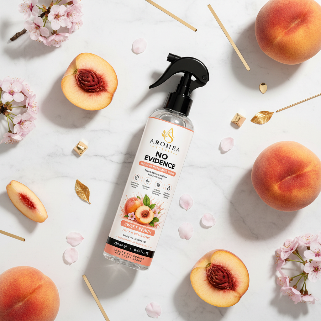 Aromea Sweet Peach Flat Lay